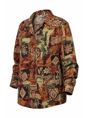 CM Shapes Patterned Long Sleeve Button-Up Shirt XL